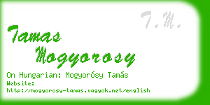 tamas mogyorosy business card